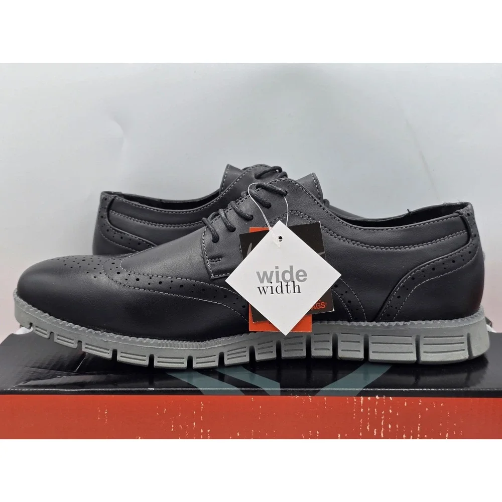 NEW Man's Oxfords Deer Stags‎ Corvallis Black / Grey Vega Sz 11.5 W Wide